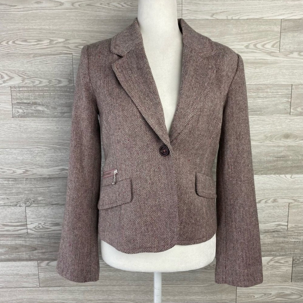 MNG Tweed women's Blazer 8 Pink Mauve
